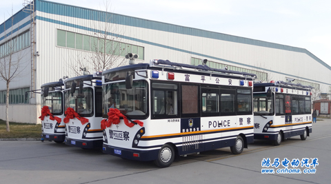 陜西富平首發(fā)5臺鴻馬移動警務室