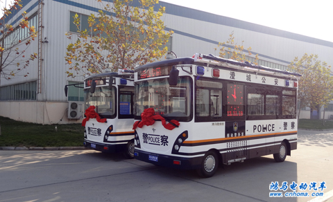 陜西渭南: 3臺鴻馬移動警務(wù)室首發(fā)澄城縣